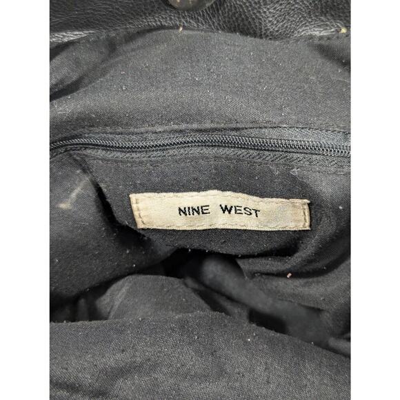 NINE WEST! LUXE BLACK QUILTED LARGE SIZED PURSE, TOTE, HANDBAG- GORGEOUS! - Picture 9 of 11